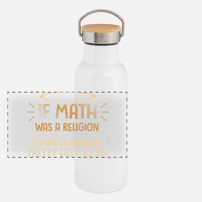 Math Nerd Students University Professor Mathematics Panoramic Thermal Bottle with Bamboo Lid