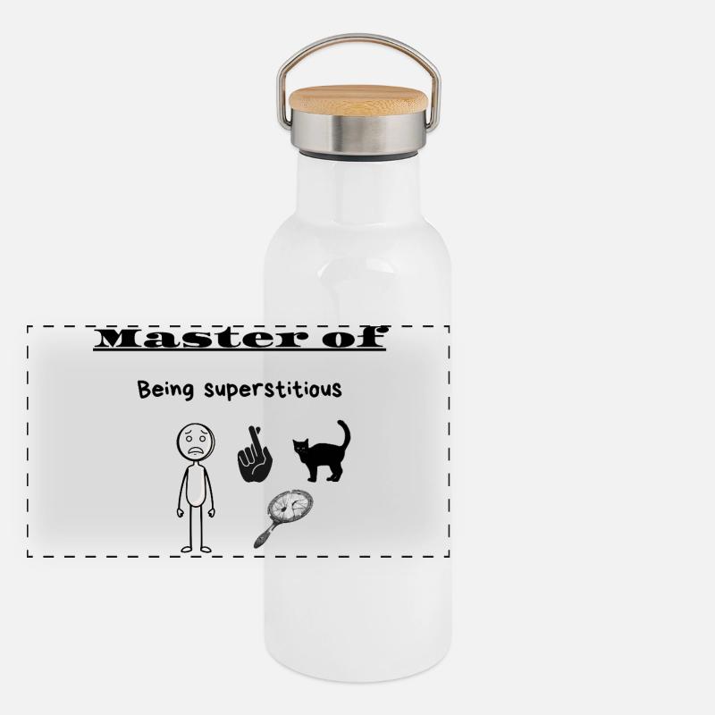 Maître de la superstition Gourde isotherme avec bouchon en bambou