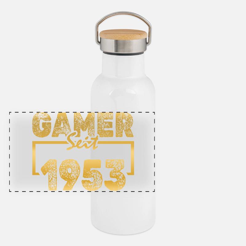 1953 Gourde isotherme avec bouchon en bambou