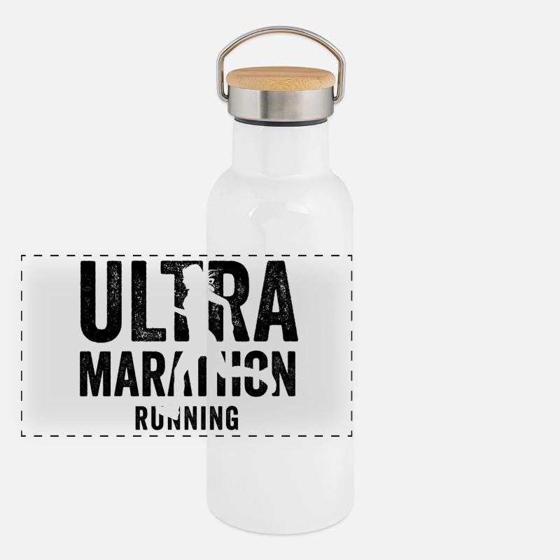 Ultramarathon Gourde isotherme avec bouchon en bambou
