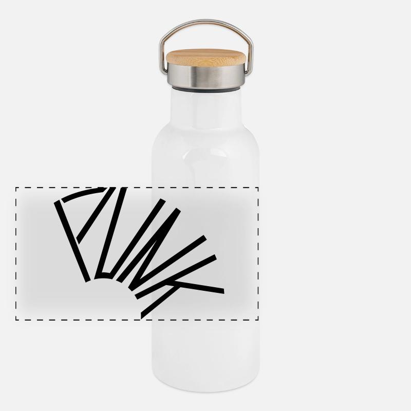 Punk Panorama Thermosflasche mit Bambusdeckel