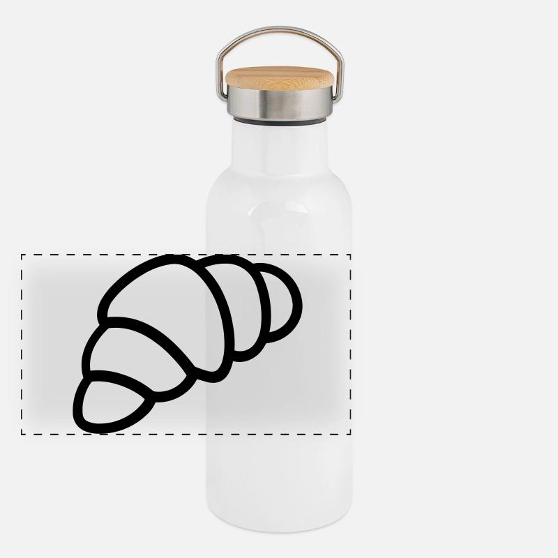 croissant Gourde isotherme avec bouchon en bambou