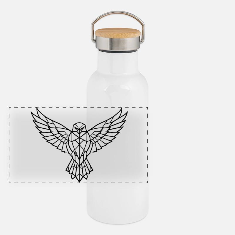 Bird Panorama Thermosflasche mit Bambusdeckel
