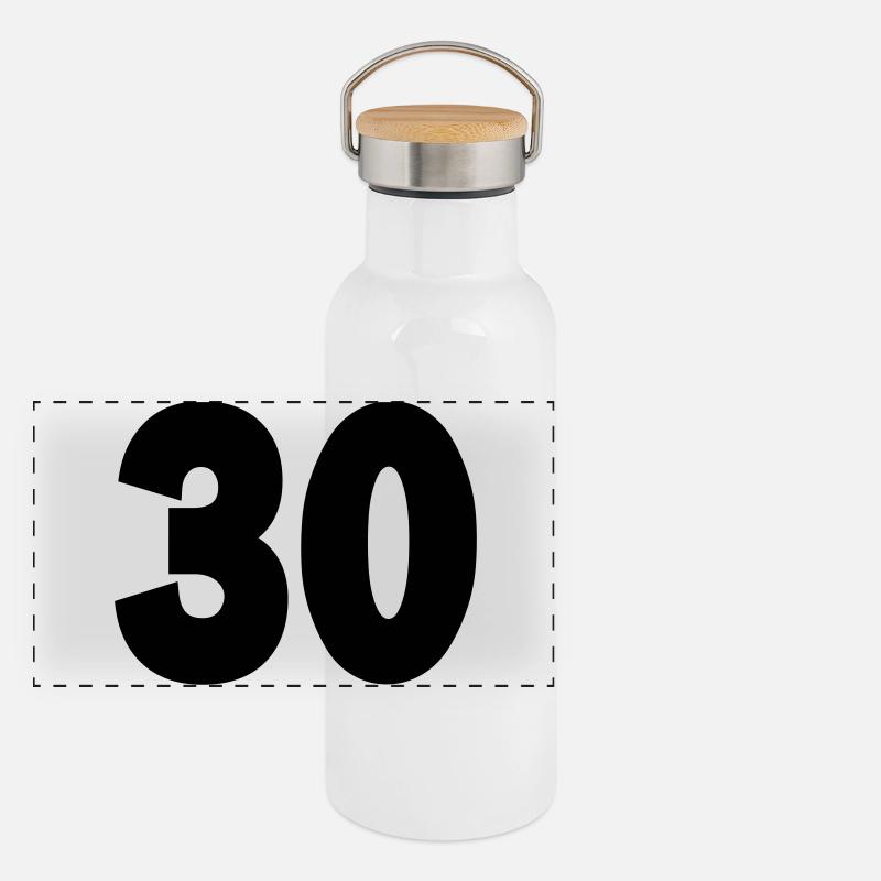 30 Panorama Thermosflasche mit Bambusdeckel