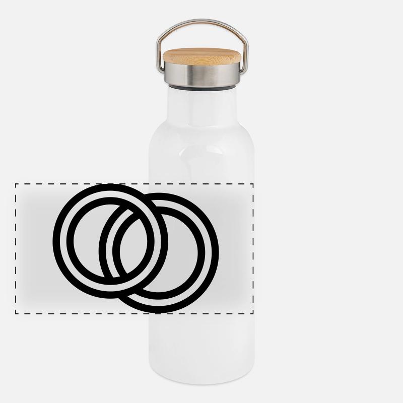 fiançailles Gourde isotherme avec bouchon en bambou