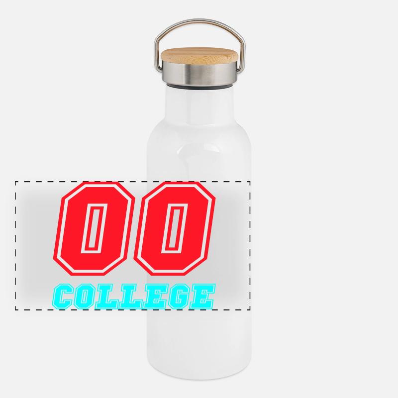 Emblème néon du Collège 00 Gourde isotherme avec bouchon en bambou