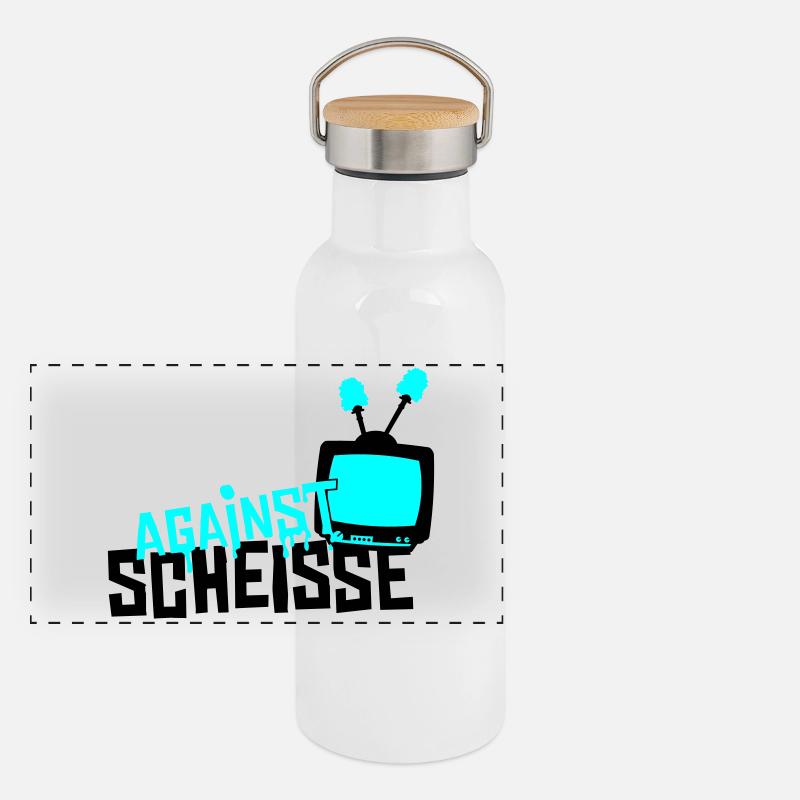 contre merde - télévision Gourde isotherme avec bouchon en bambou