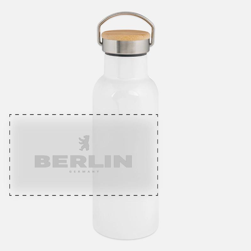 Panorama Thermosflasche mit Bambusdeckel