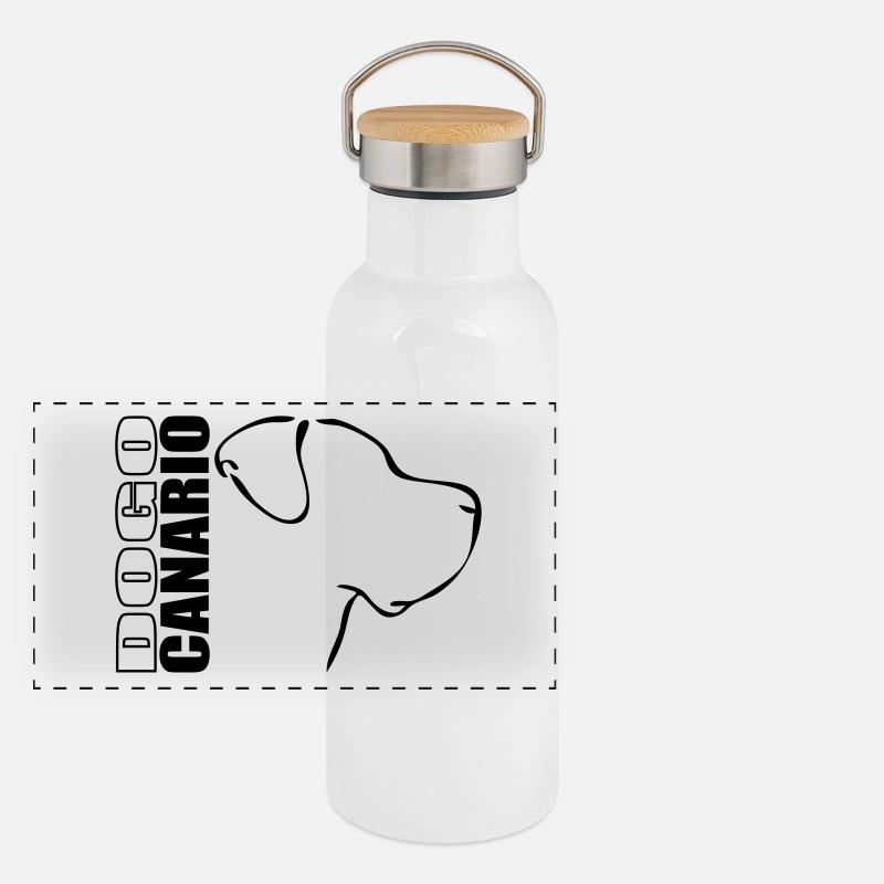 Dogo Canario PROFIL Gourde isotherme avec bouchon en bambou
