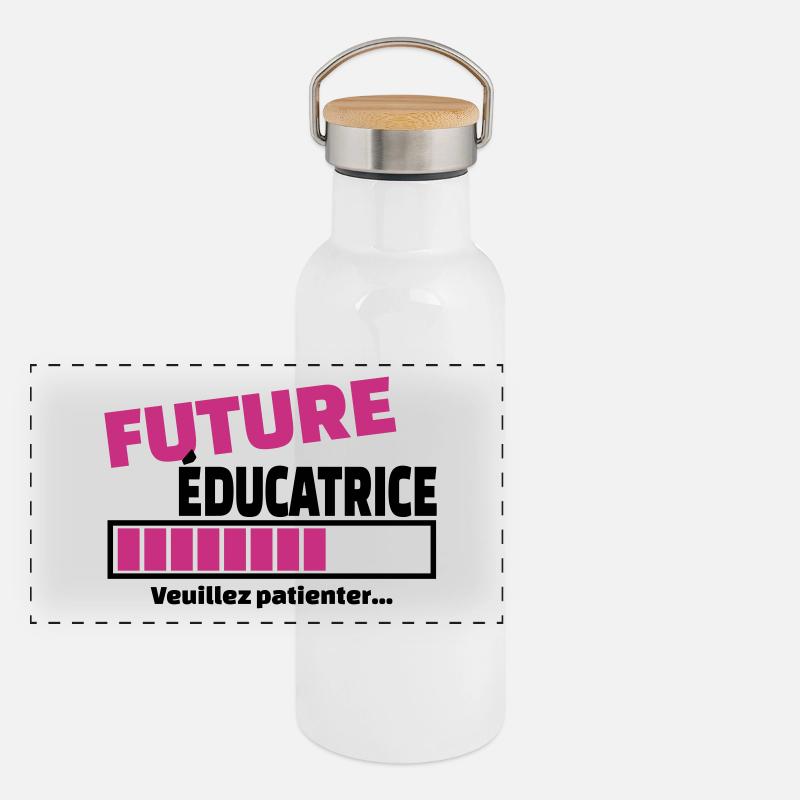 future éducatrice Gourde isotherme avec bouchon en bambou