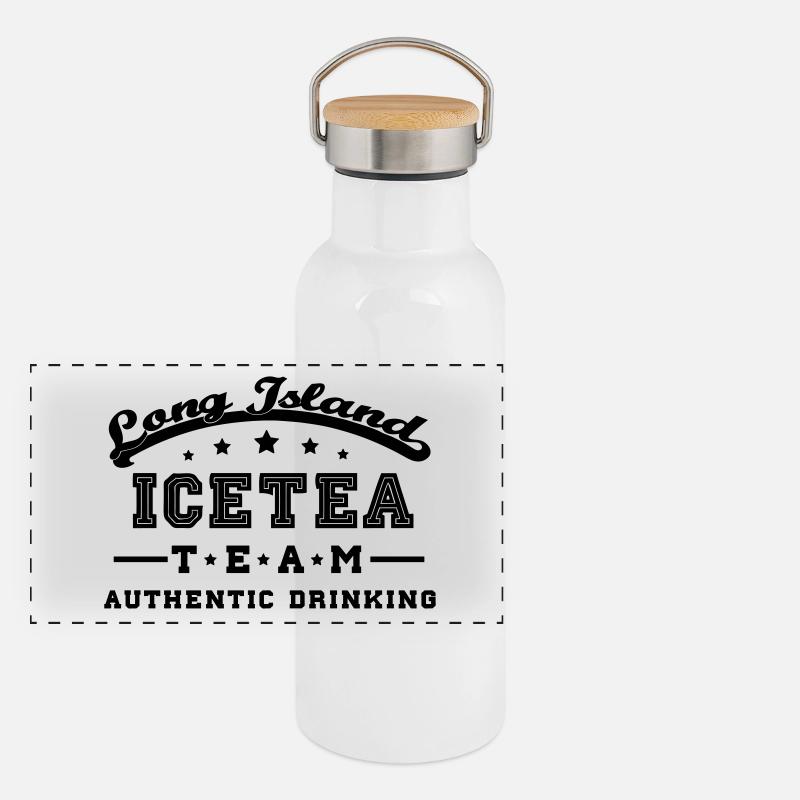 équipe de l'île longue icetea Gourde isotherme avec bouchon en bambou