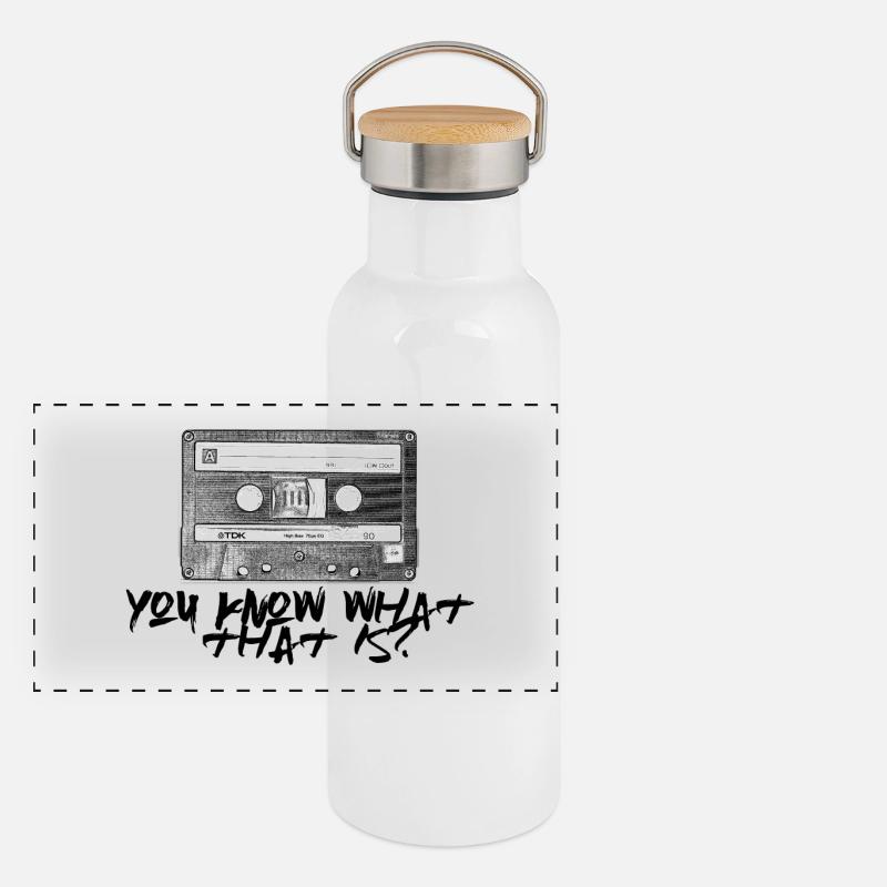 Kassette - Kennst du Sie noch? Panorama Thermosflasche mit Bambusdeckel