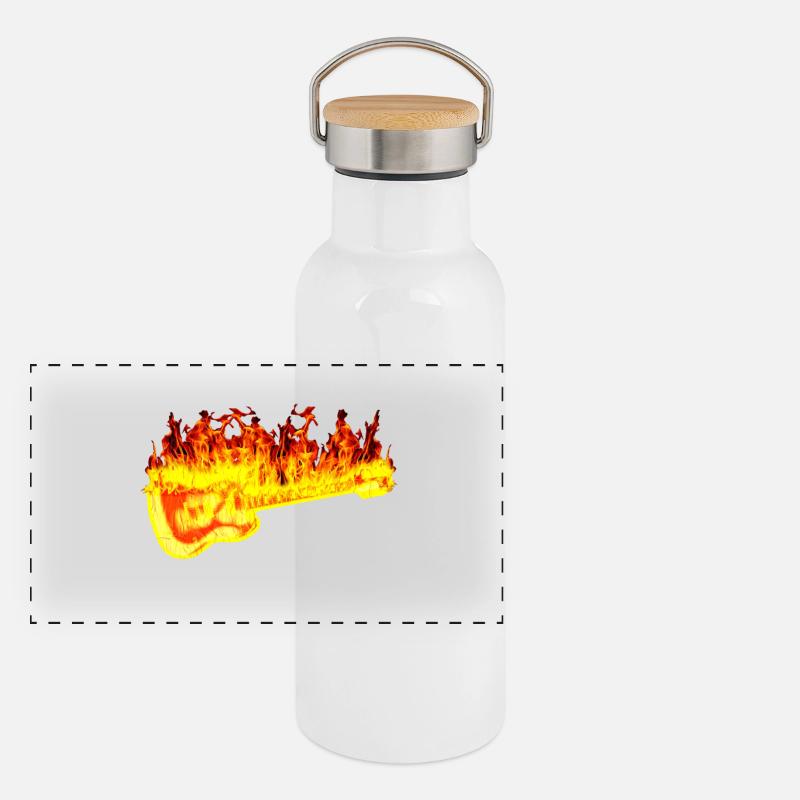 guitare feu Gourde isotherme avec bouchon en bambou