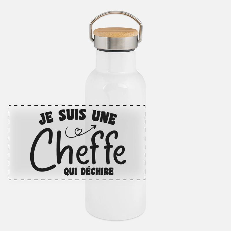 Ich bin ein rockiger Koch Panorama Thermosflasche mit Bambusdeckel