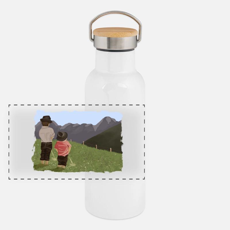 Biesler Panoramic Thermal Bottle with Bamboo Lid