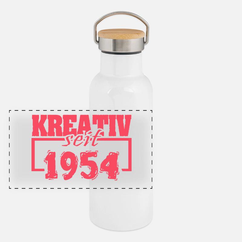 Panorama Thermosflasche mit Bambusdeckel