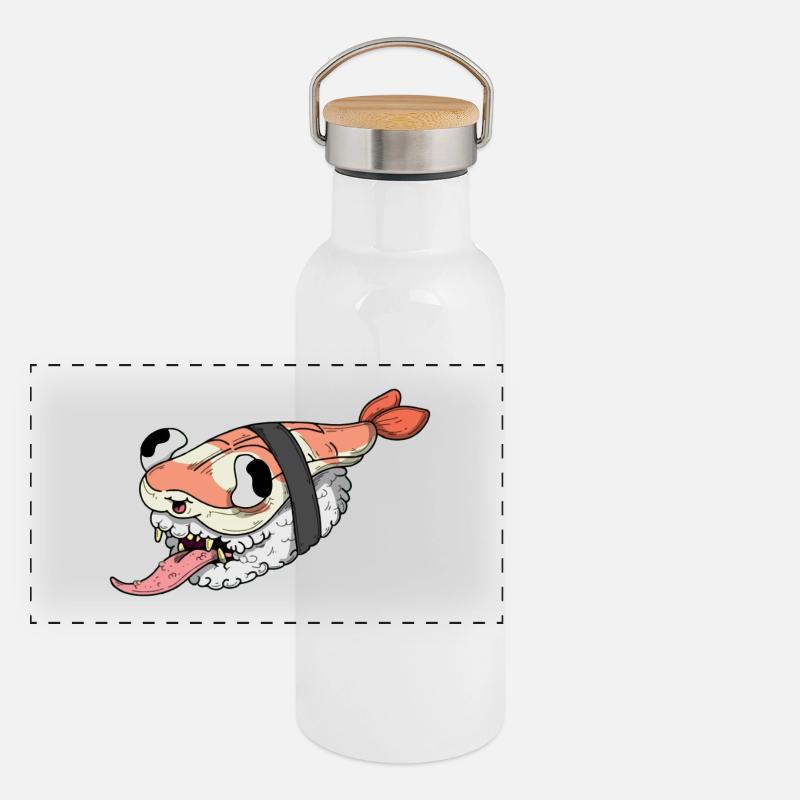 Échantillon de sushi Gourde isotherme avec bouchon en bambou