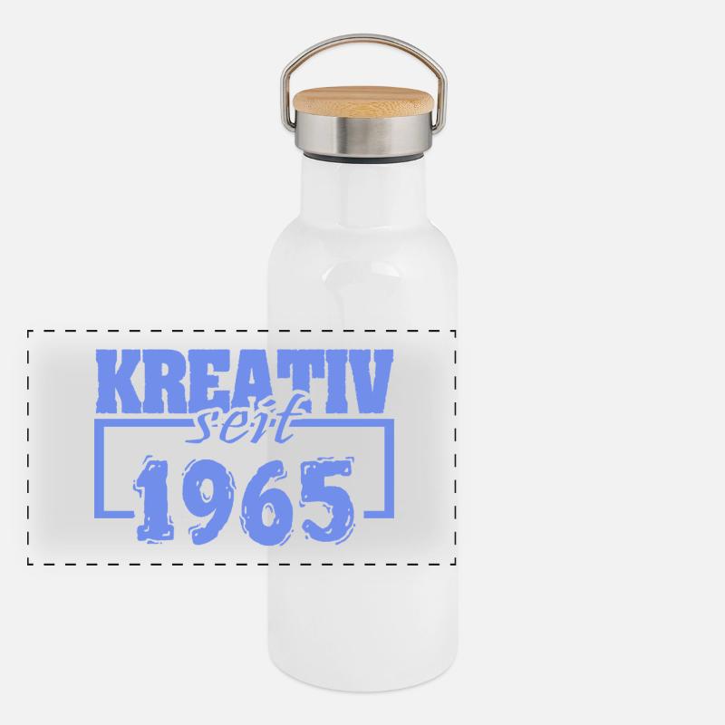 Panorama Thermosflasche mit Bambusdeckel