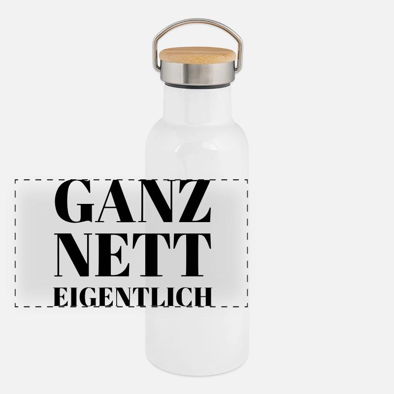 Ganz Nett Eigentlich Panorama Thermosflasche mit Bambusdeckel