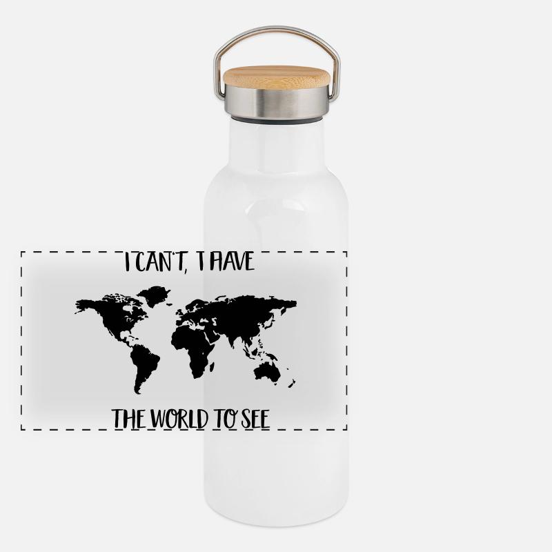Reisen Panorama Thermosflasche mit Bambusdeckel