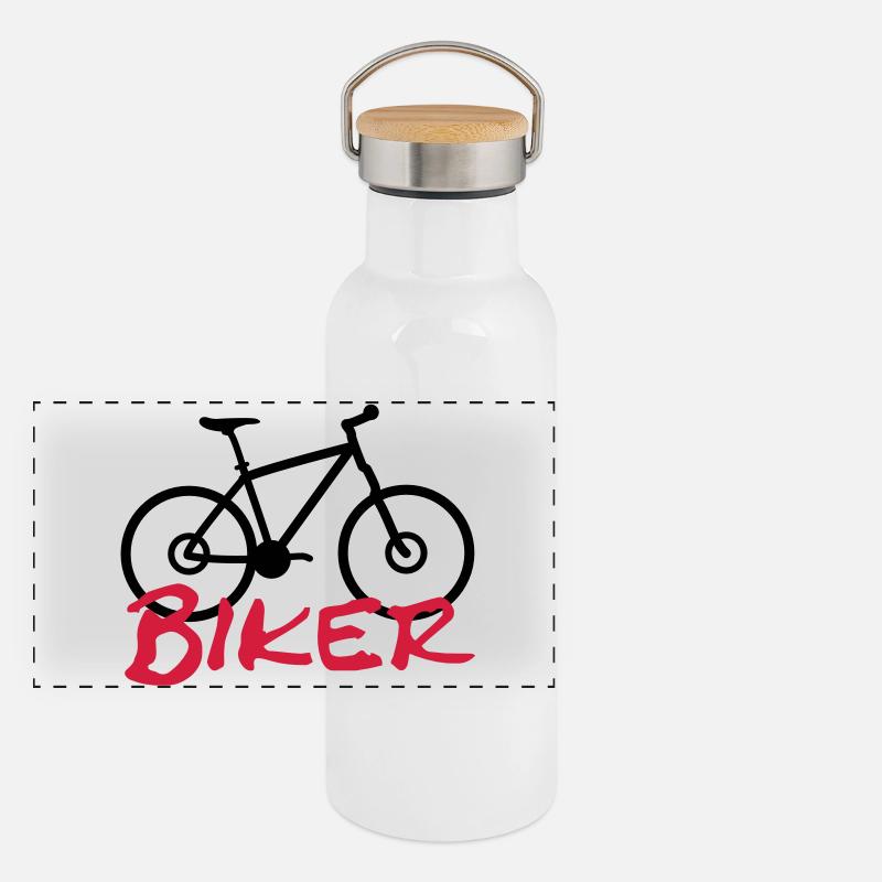 biker Panoramic Thermal Bottle with Bamboo Lid