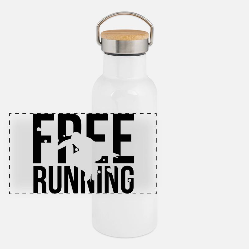 le free running Gourde isotherme avec bouchon en bambou