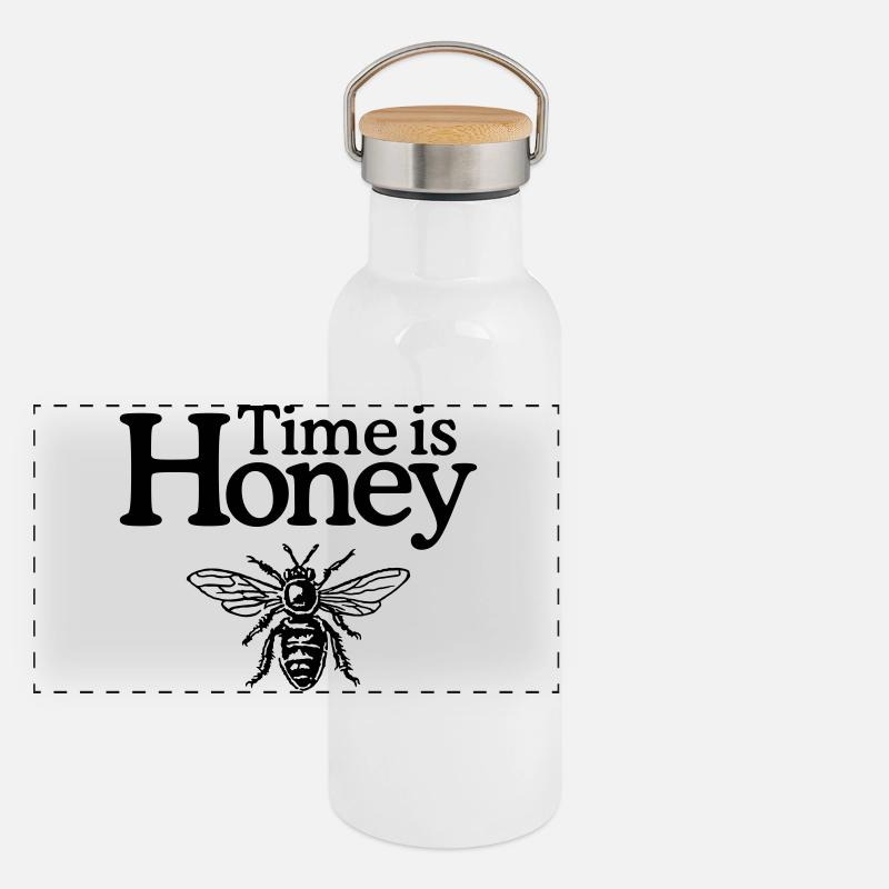 Time is Honey Panoramic Thermal Bottle with Bamboo Lid