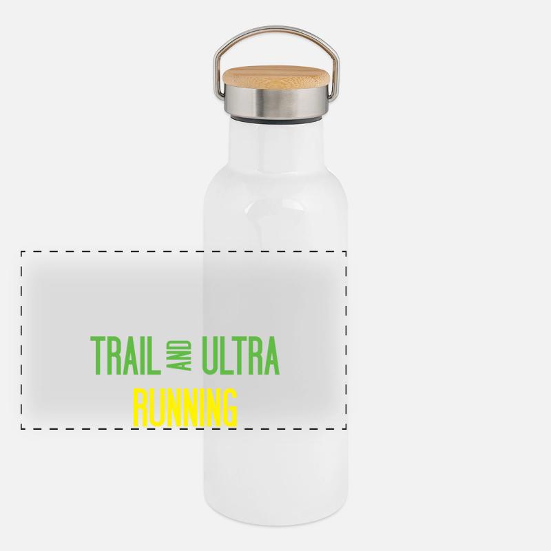 Trail Running und Ultra Running Panorama Thermosflasche mit Bambusdeckel