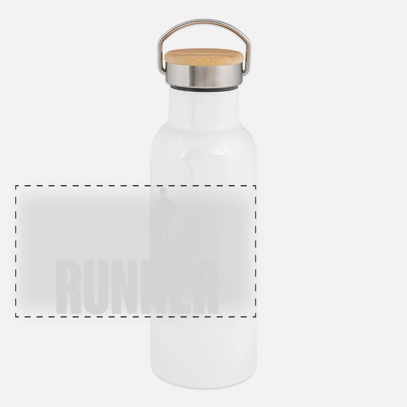 Coureur de trail Gourde isotherme avec bouchon en bambou