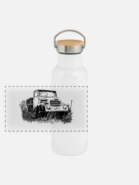 Garant K 30 Robur - Panorama Thermosflasche mit Bambusdeckel - Weiß