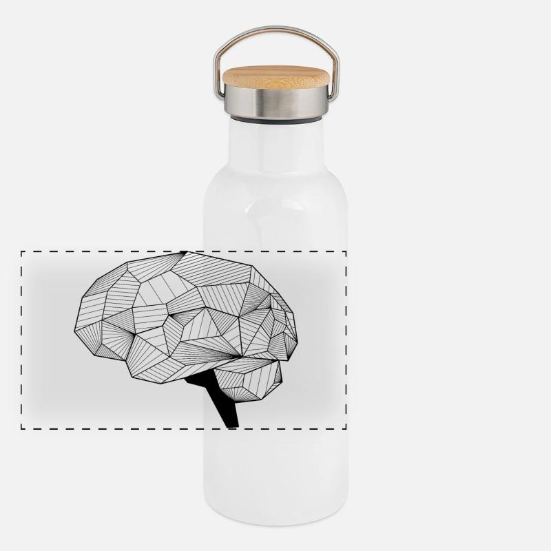 Gourde isotherme avec bouchon en bambou