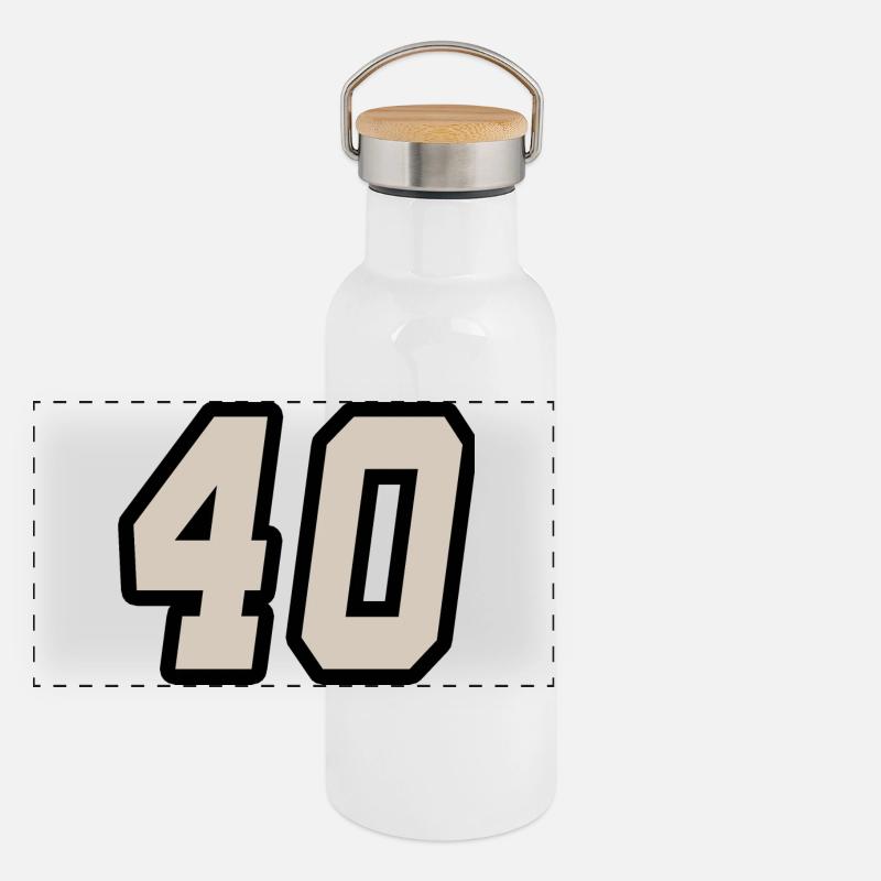 Nummer vierzig 40 Panorama Thermosflasche mit Bambusdeckel