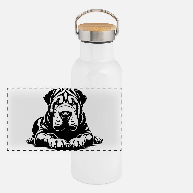 Panorama Thermosflasche mit Bambusdeckel