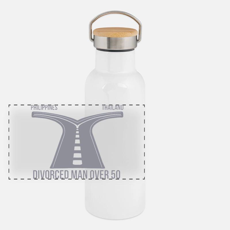 Philippinen oder Thailand Geschiedener Mann über 50 Panorama Thermosflasche mit Bambusdeckel