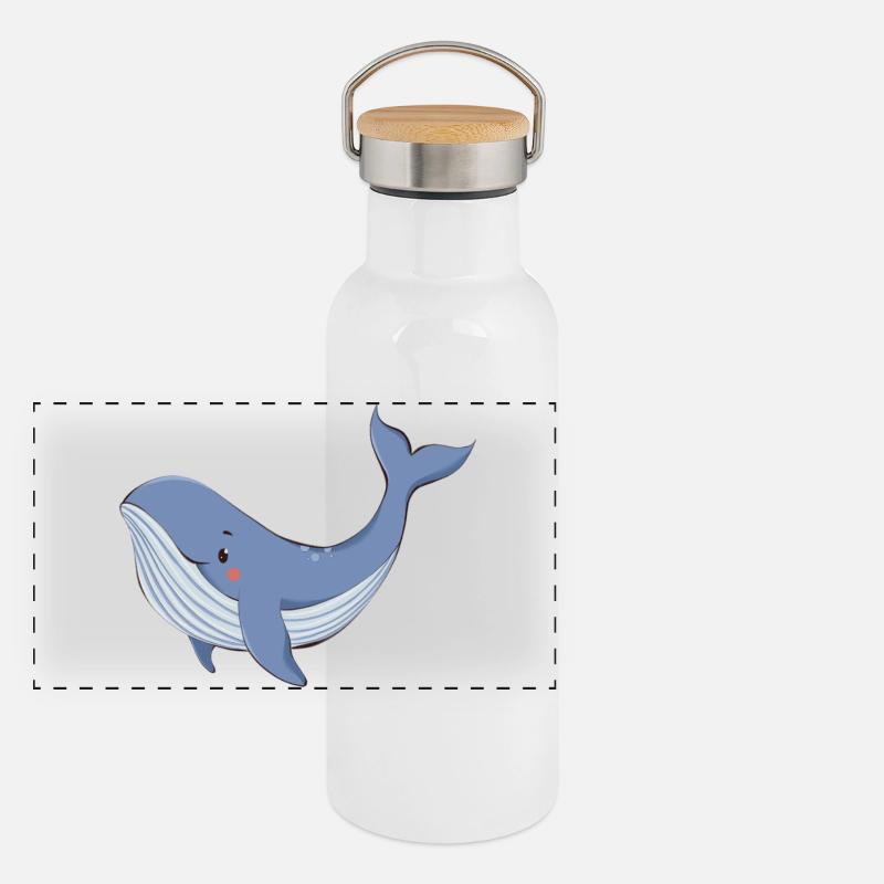 Panorama Thermosflasche mit Bambusdeckel