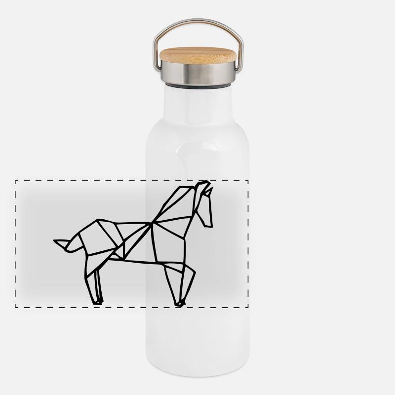 Abstract Color Pattern for Creative Clothing Panoramic Thermal Bottle with Bamboo Lid