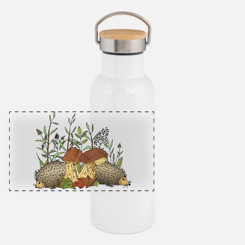 Panorama Thermosflasche mit Bambusdeckel