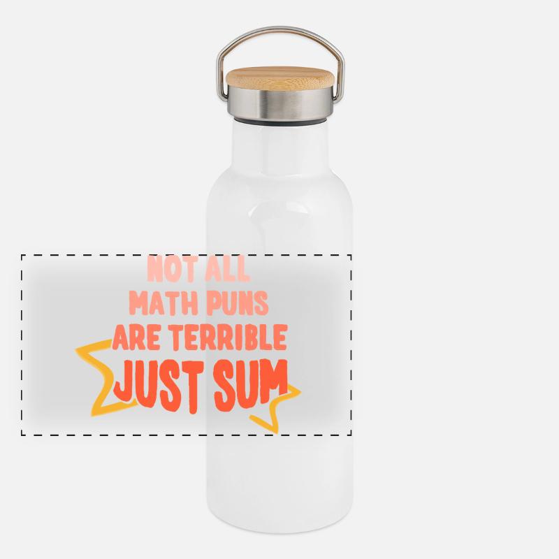 Lustiges Mathematik Sprüche Mathelehrer Lehrer Panorama Thermosflasche mit Bambusdeckel