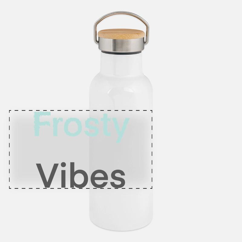 Frosty Vibes Panoramic Thermal Bottle with Bamboo Lid