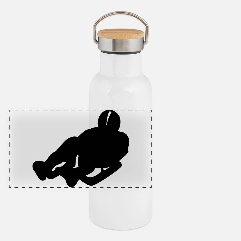 Sleigh - Panoramic Thermal Bottle with Bamboo Lid - white