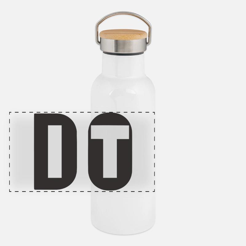 Do It Dont Quit Dark Panorama Thermosflasche mit Bambusdeckel