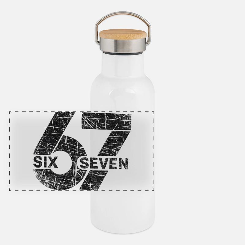 67 Six Sept Gourde isotherme avec bouchon en bambou