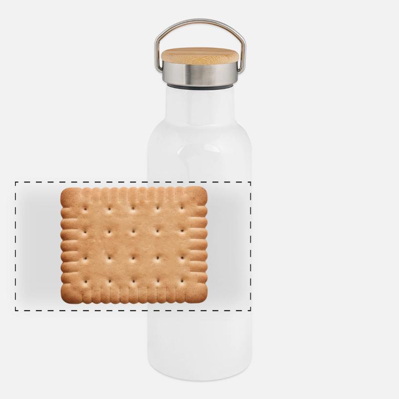 Gourde isotherme avec bouchon en bambou