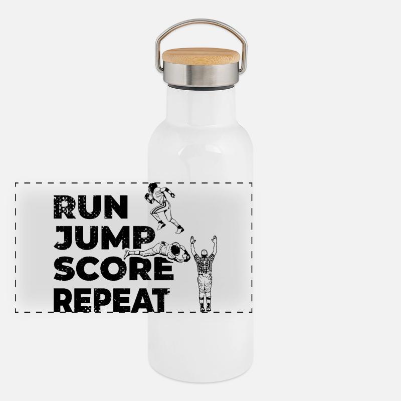 Répétition du score de saut à la course Gourde isotherme avec bouchon en bambou