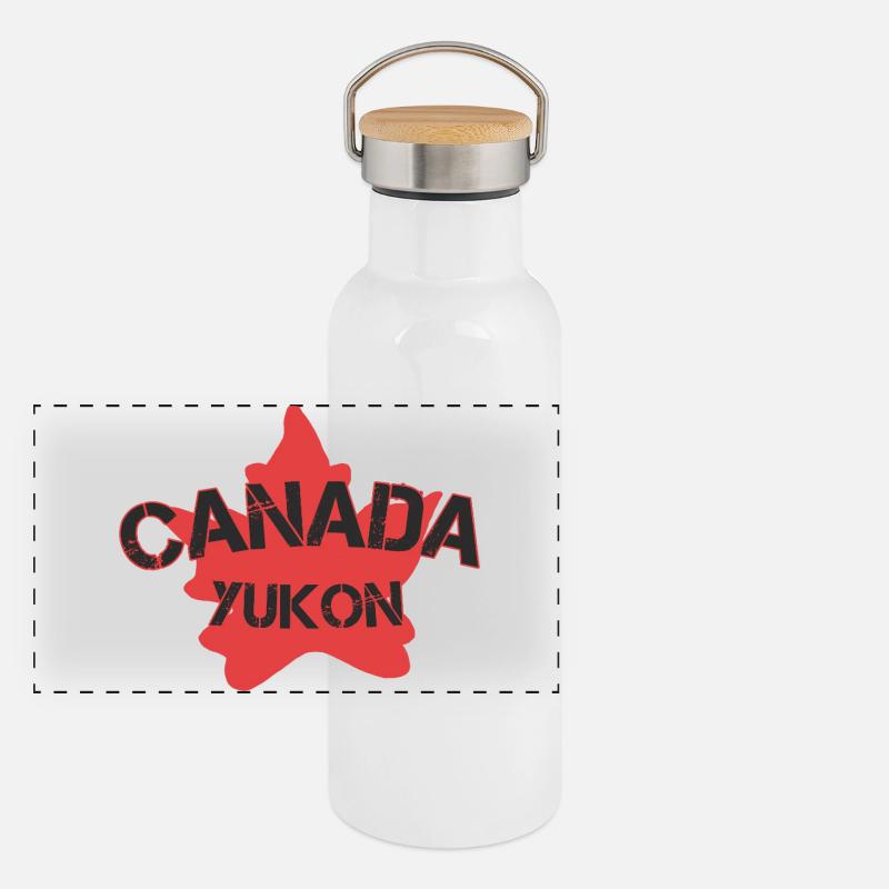 Yukon Canada Panoramic Thermal Bottle with Bamboo Lid