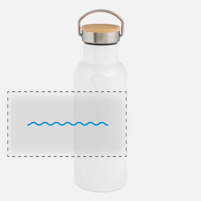 Water Gourde isotherme avec bouchon en bambou