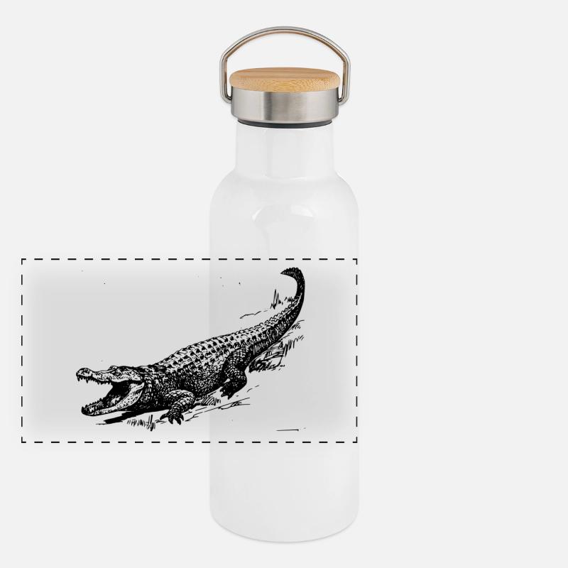 Croco 32 Gourde isotherme avec bouchon en bambou