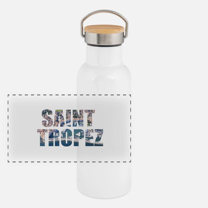 FRANKREICH SAINT TROPEZ Panorama Thermosflasche mit Bambusdeckel