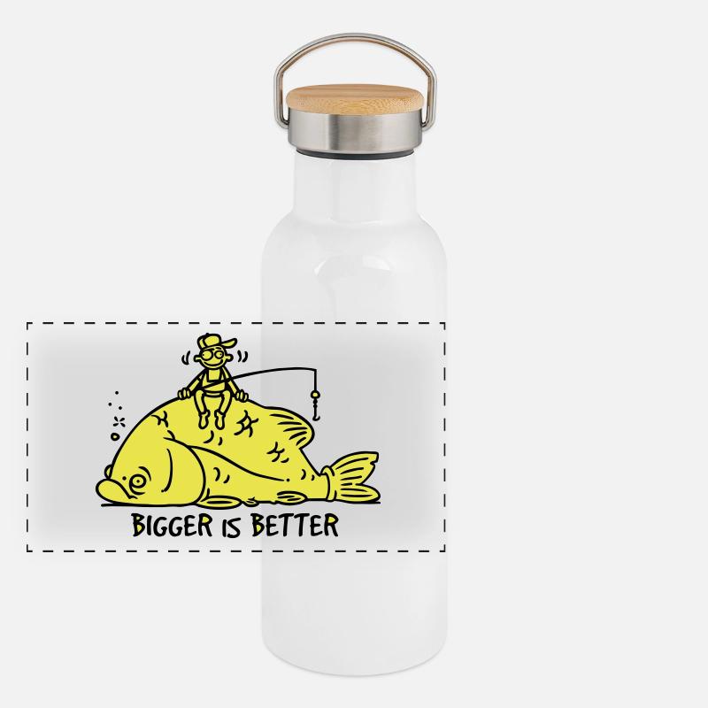 BIGGER IS BETTER Panorama Thermosflasche mit Bambusdeckel