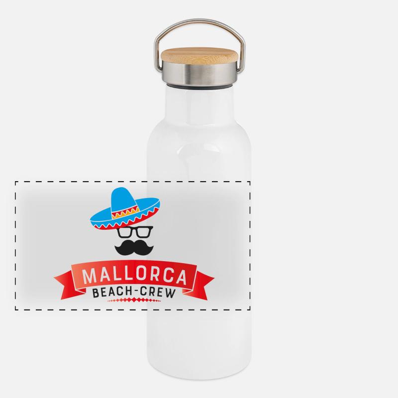 Mallorca Panoramic Thermal Bottle with Bamboo Lid
